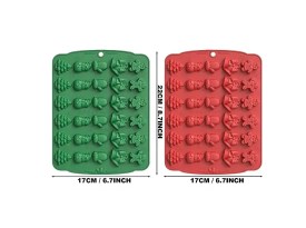 Molde silicona 30 mini figuras Navidad 